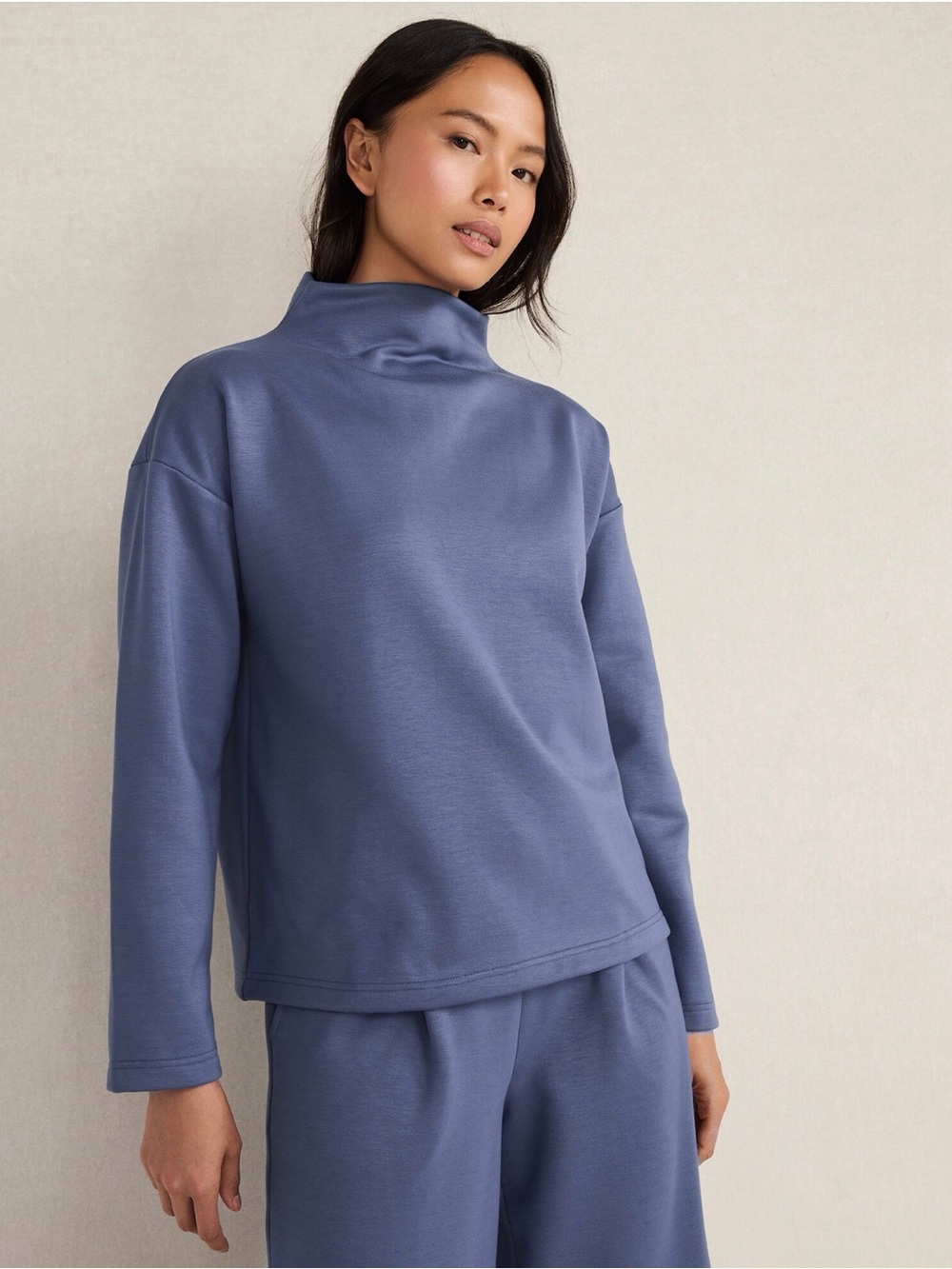 NWT Haven Well Within Soft Brushed Fleece Funnel Neck Pullover